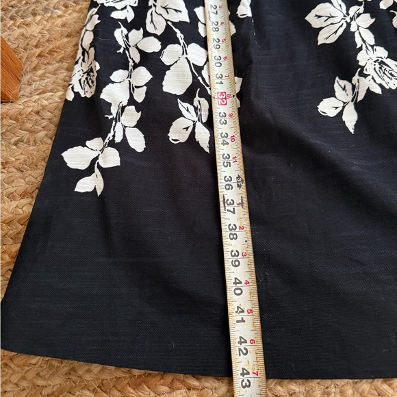 Talbots Size 20W Black & White Floral Sleeveless Cotton Dress - Picture 5 of 7